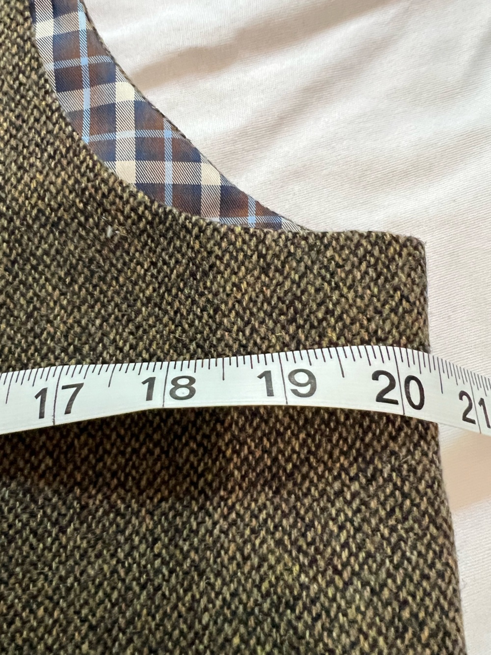 Jos. A. Bank Brown Tweed Vest with Navy Accents - Picture 3 of 4